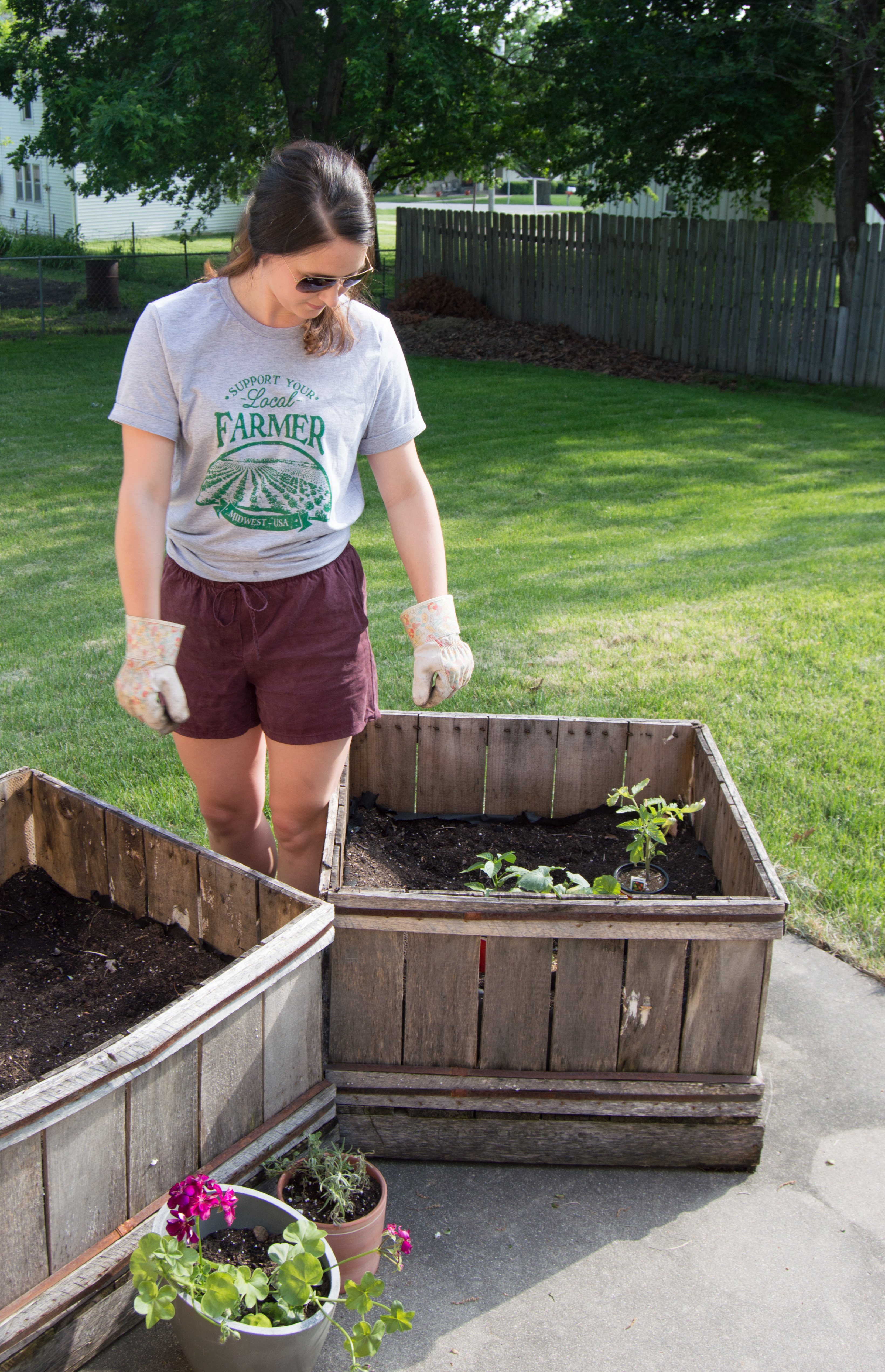 spring planting - Happy Camper Clothing Co. - Support Your Local Farmer's Tee