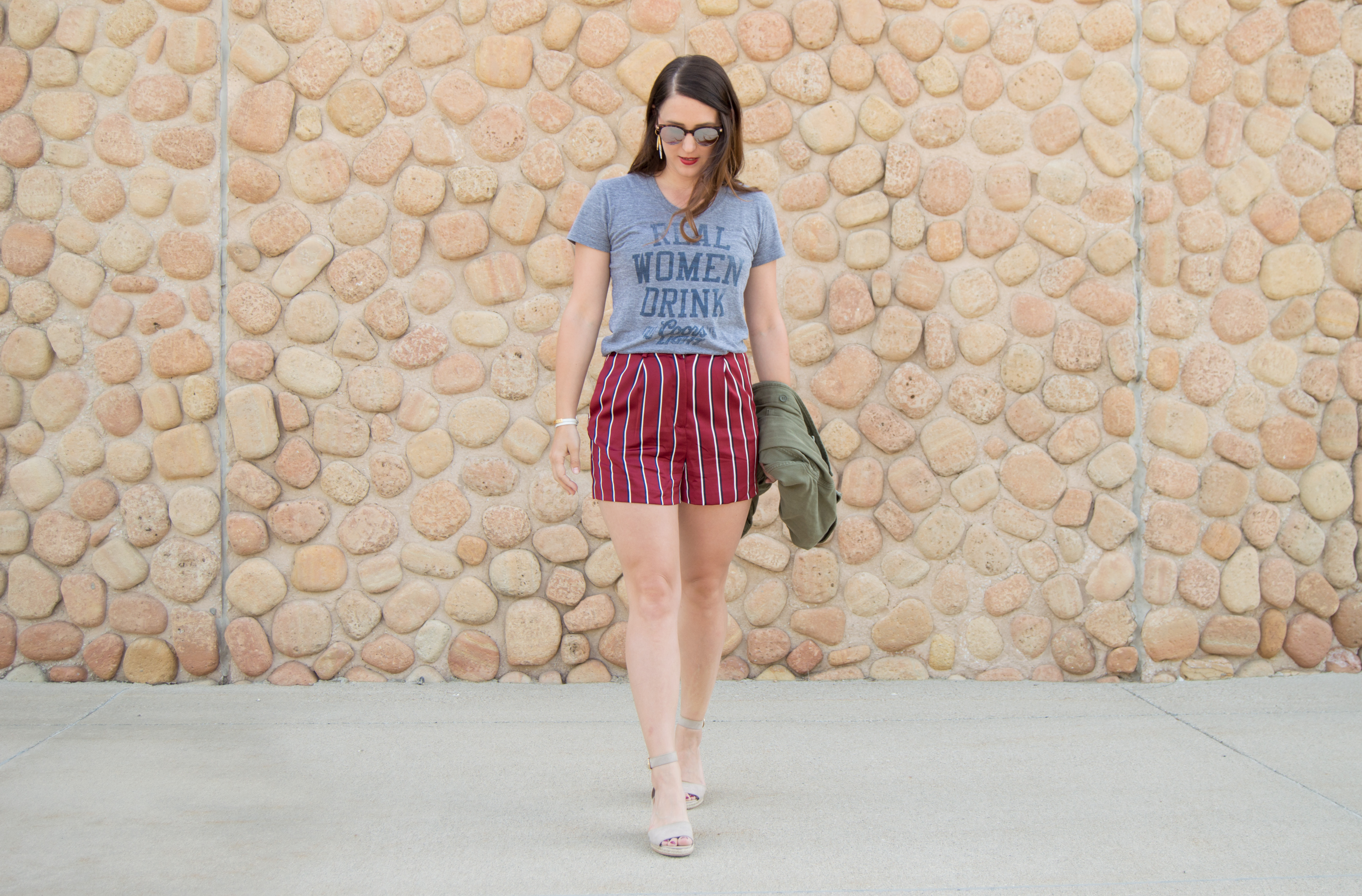h&m striped shorts - summer fashion