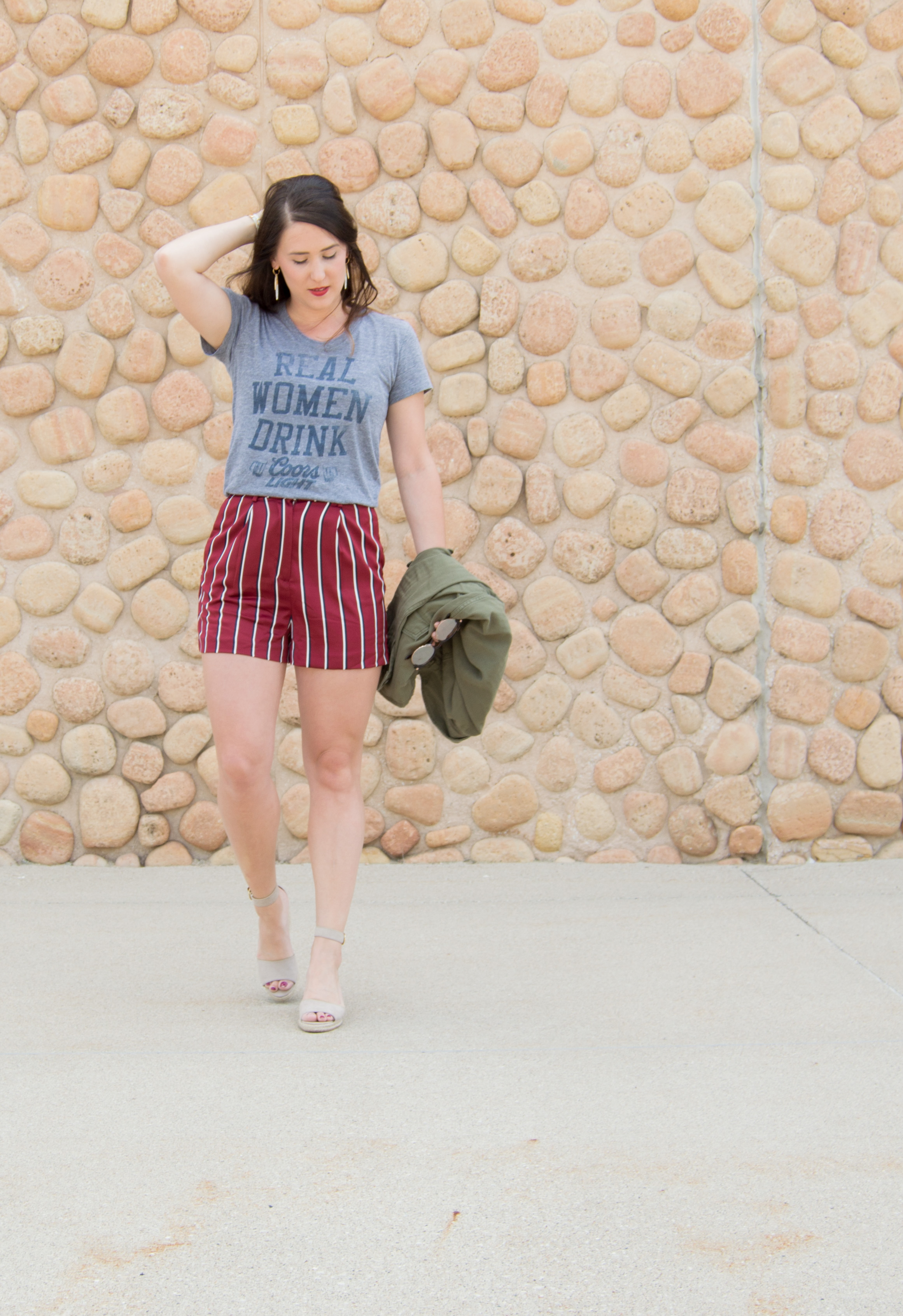 h&m striped shorts - summer fashion
