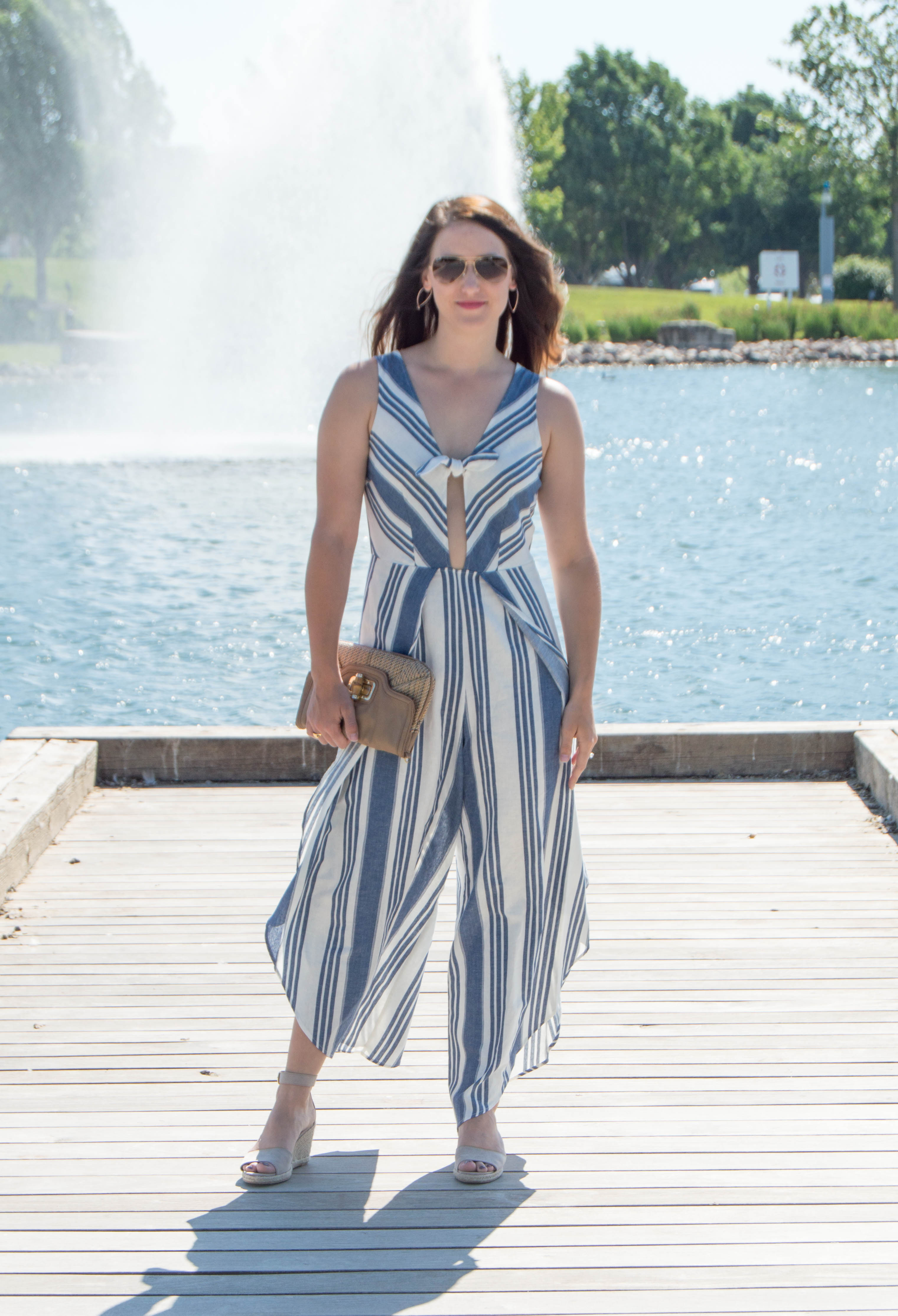 striped jumpsuit - summer fashion