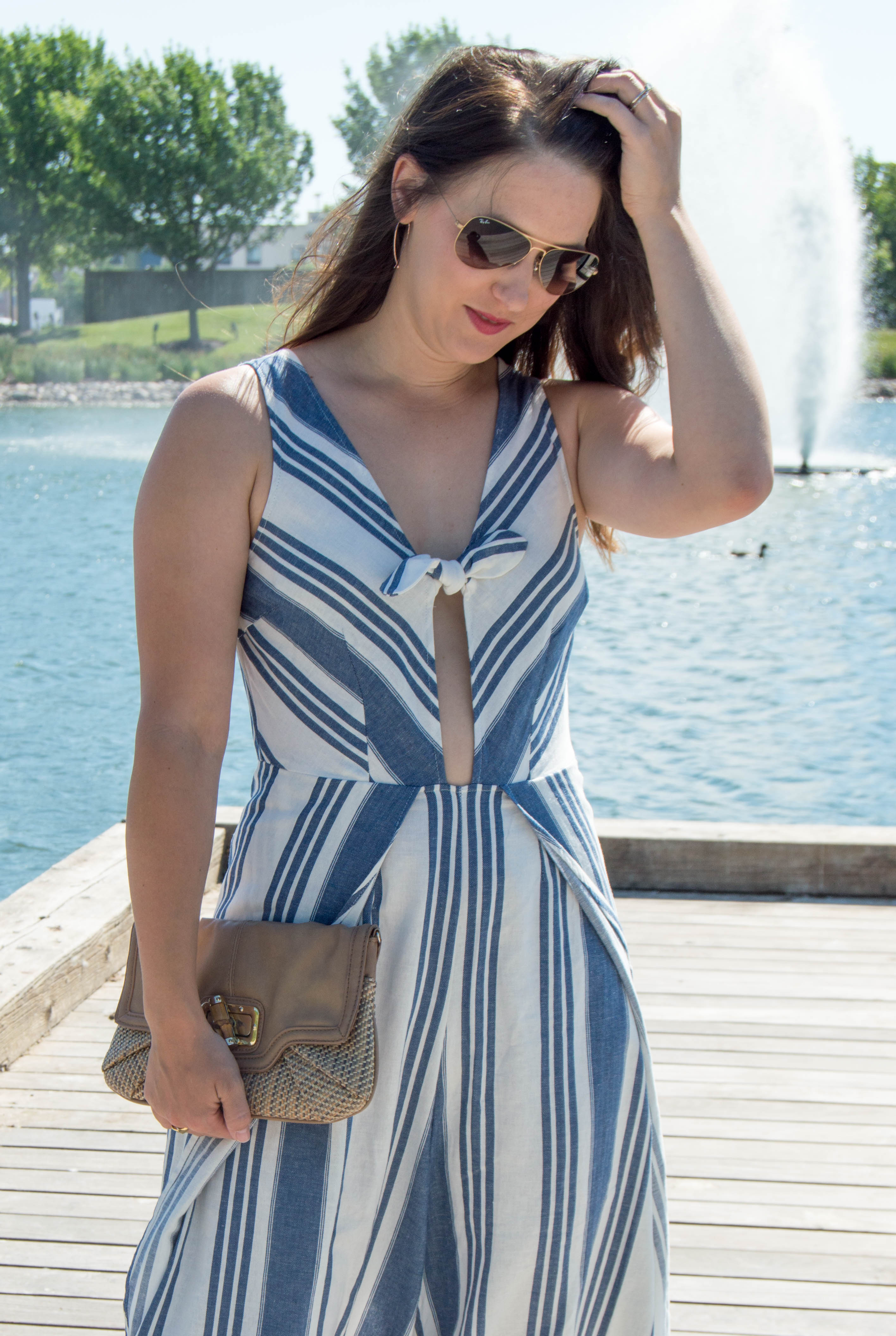 striped jumpsuit - summer fashion