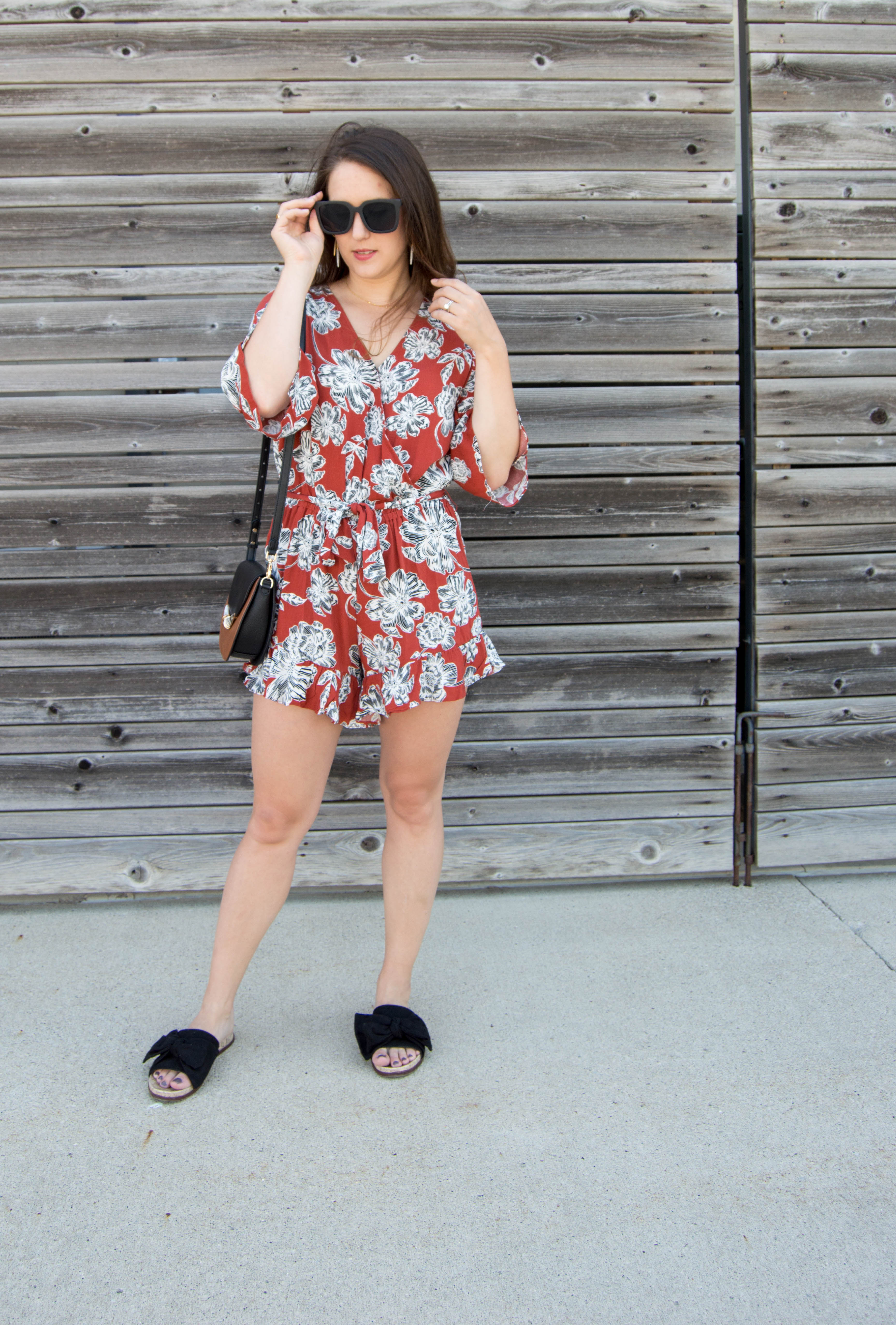 who what wear floral romper