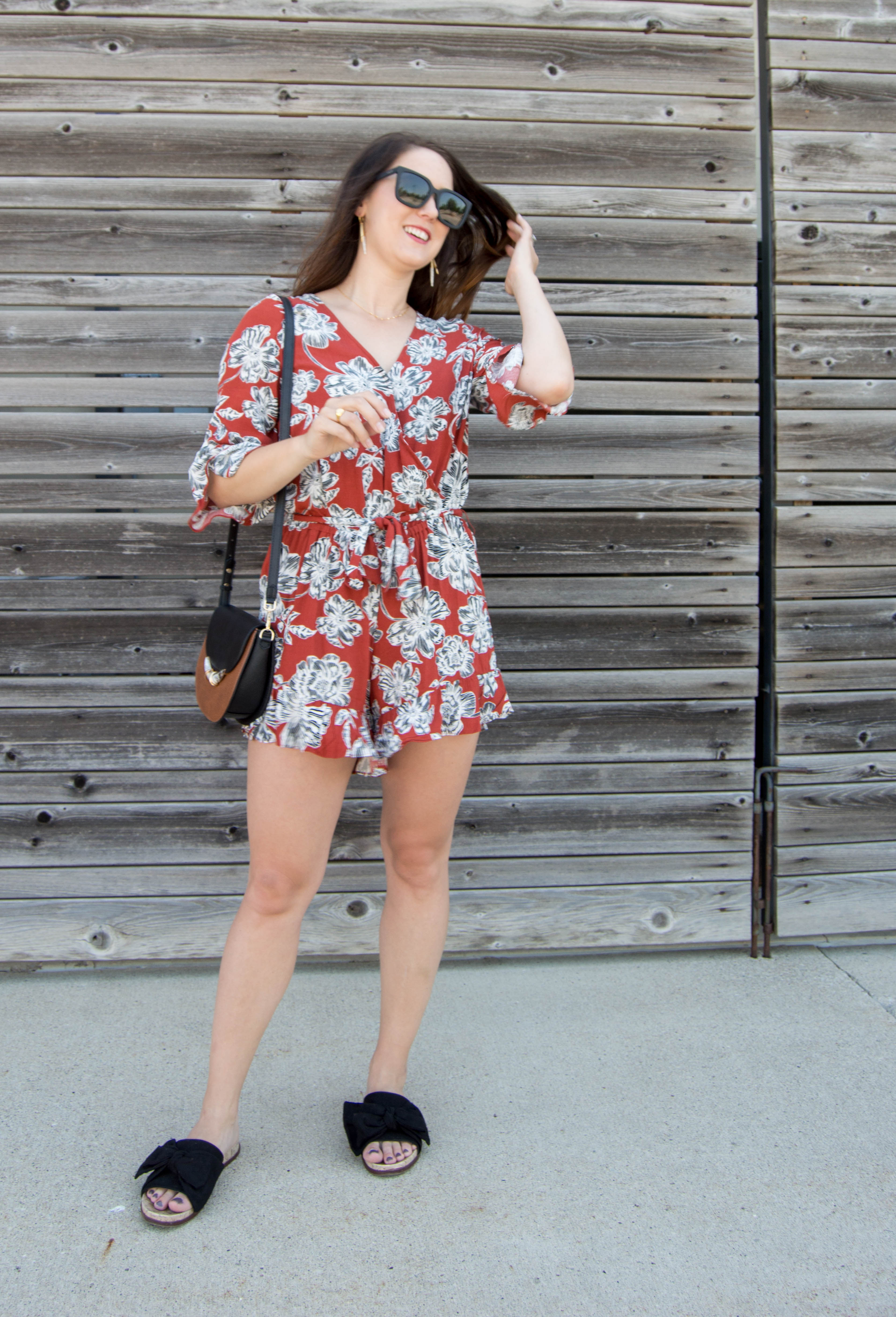 who what wear floral romper