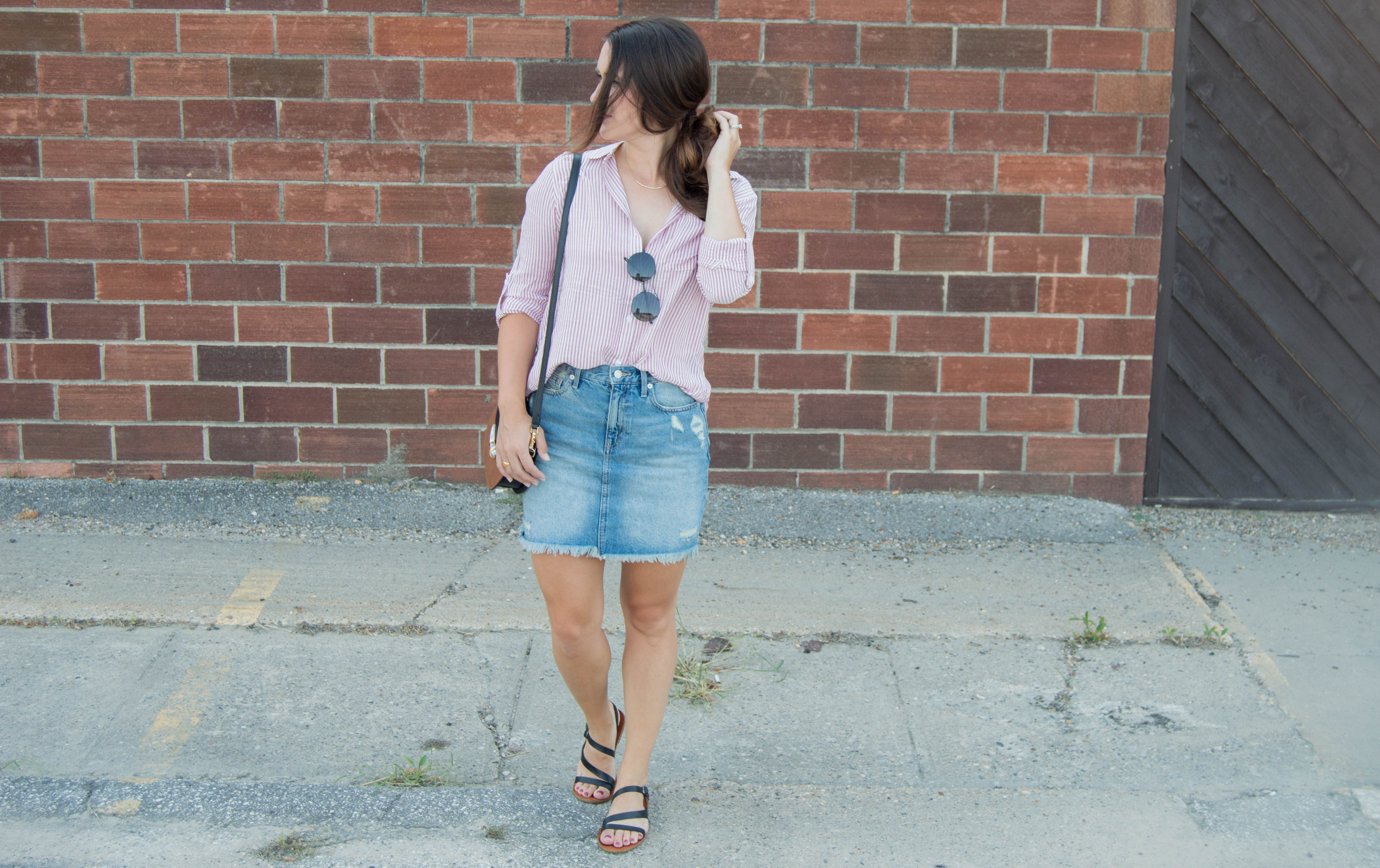 gap jean skirt