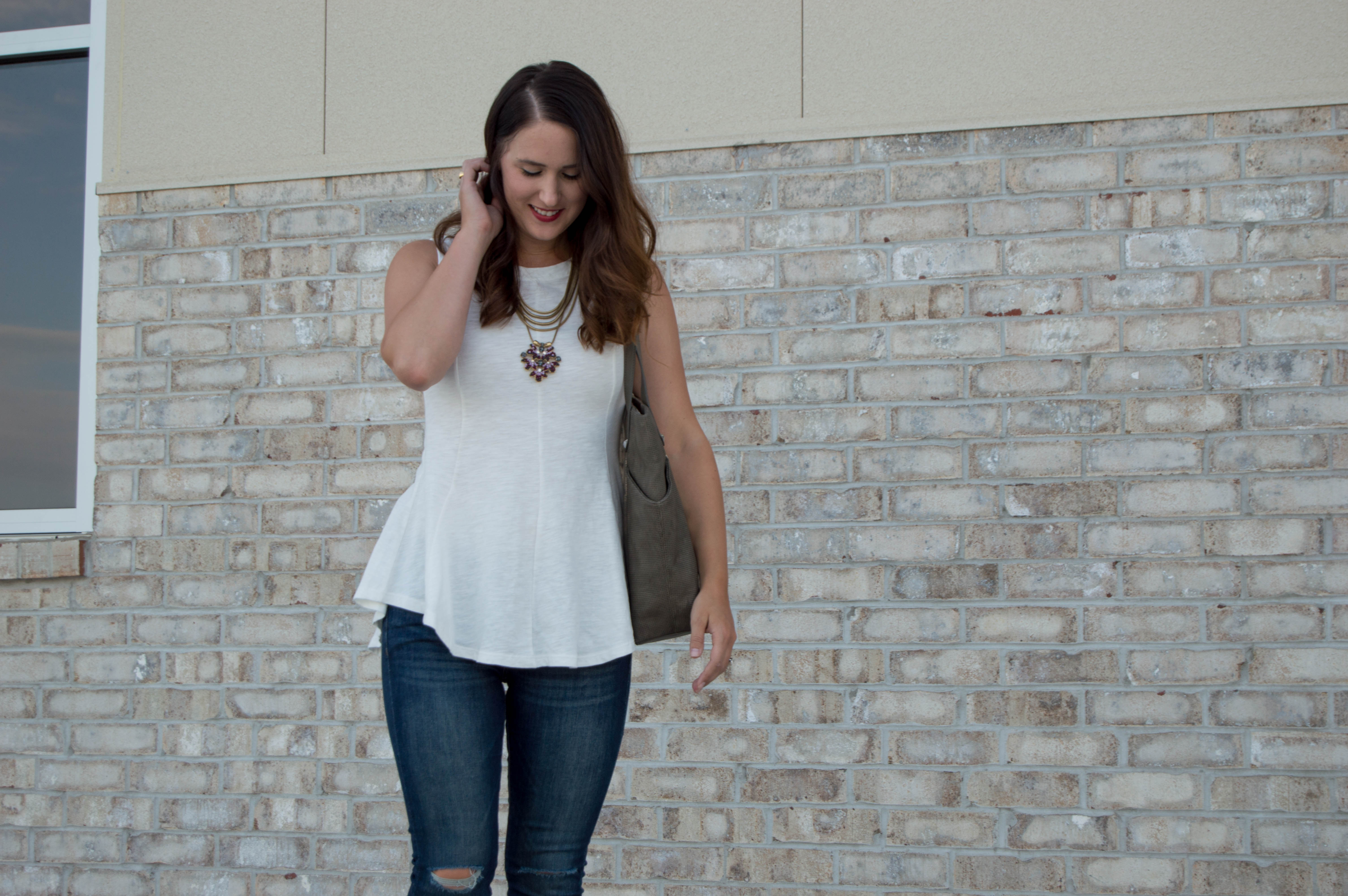 anthropologie peplum tank