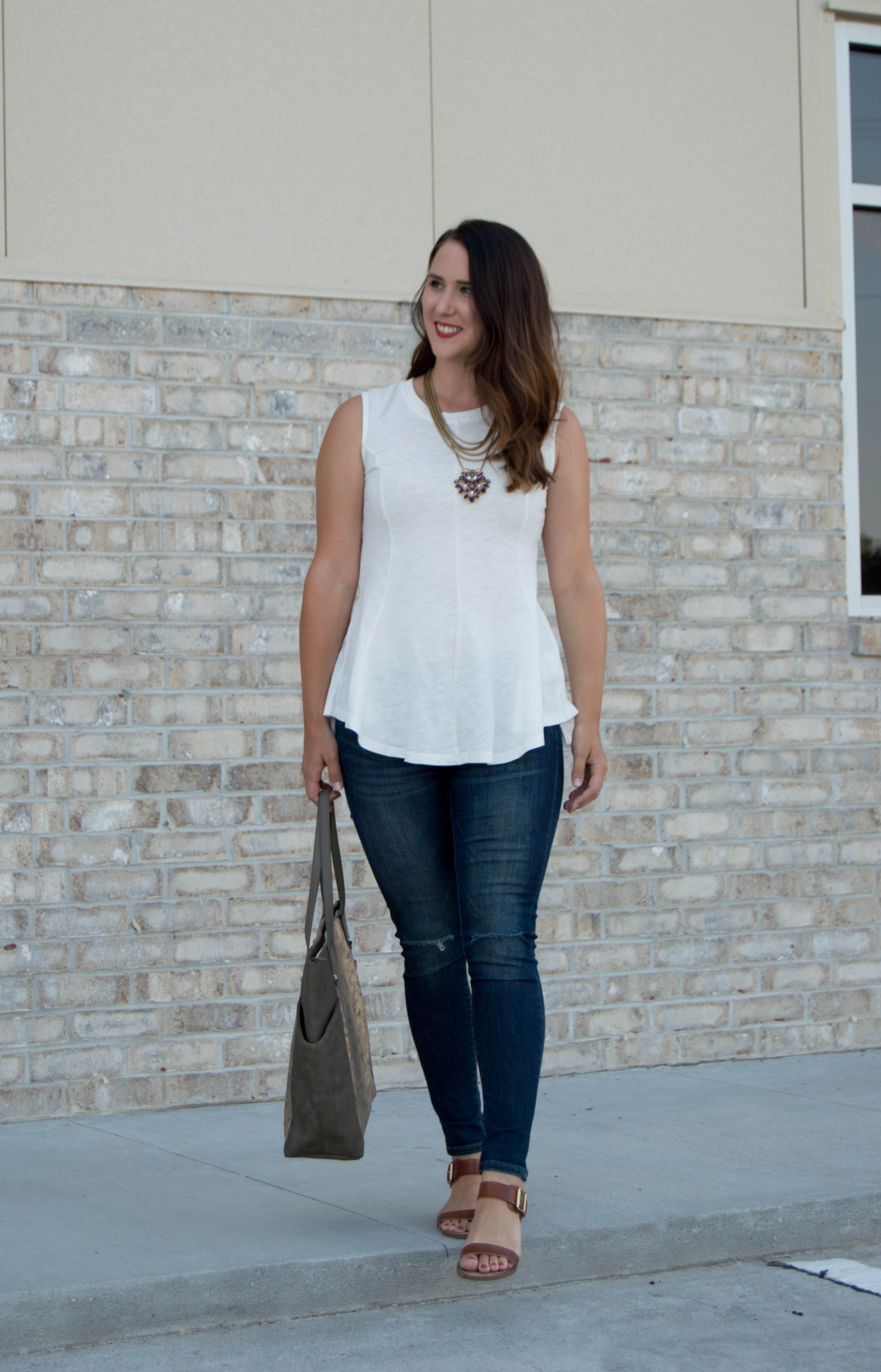 anthropologie peplum tank