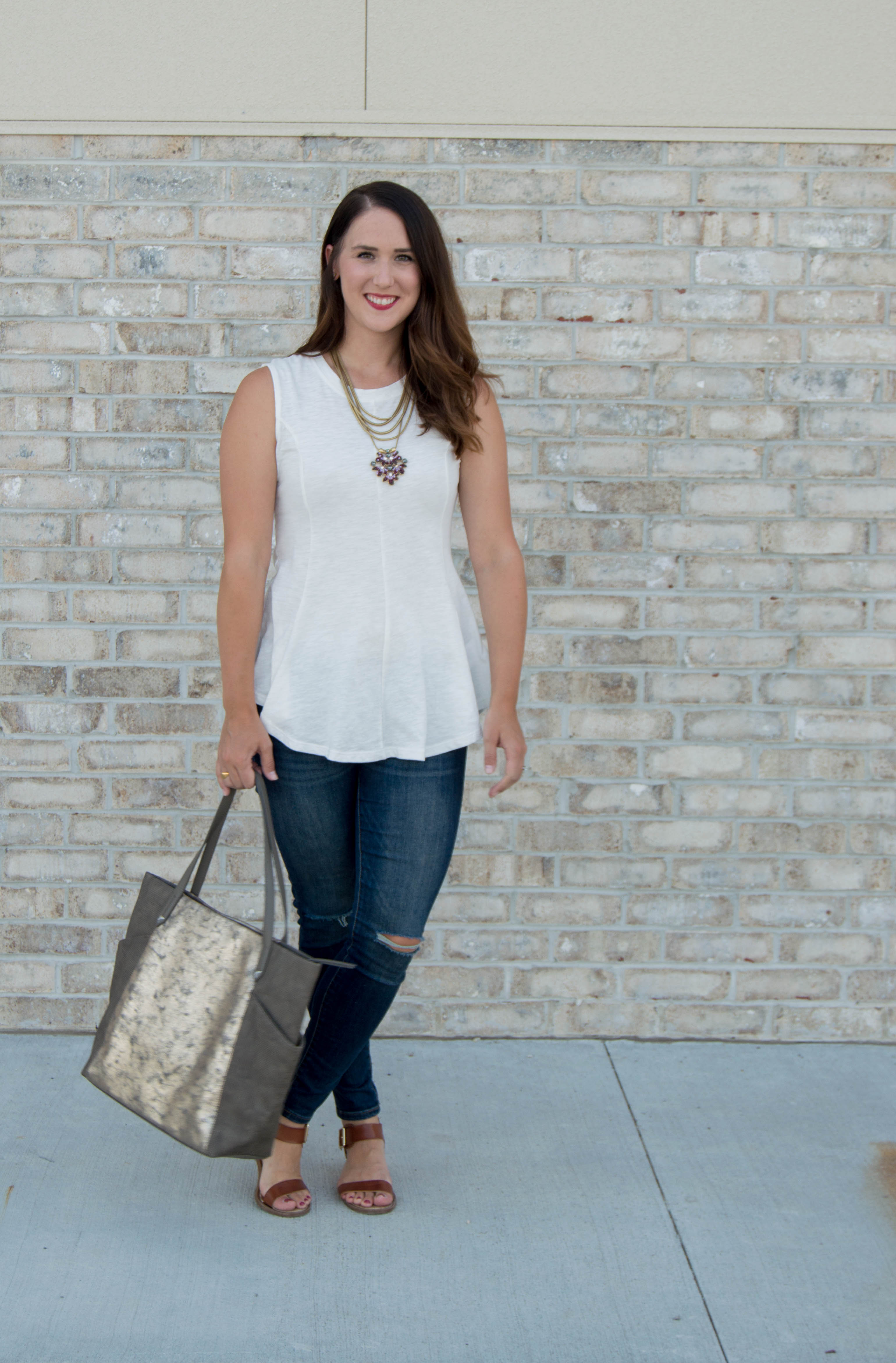 anthropologie peplum tank