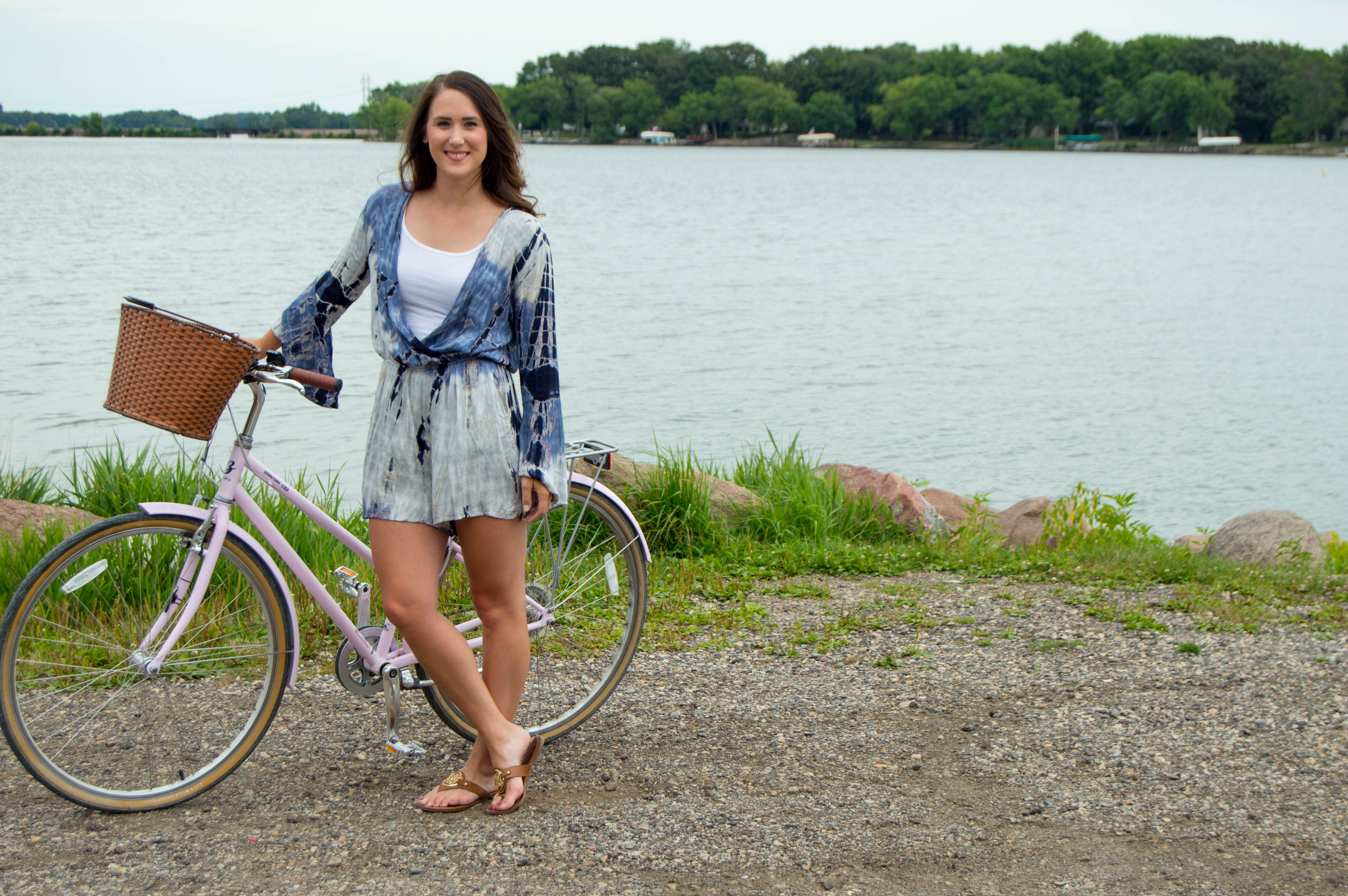 long-sleeved romper - tie dye romper