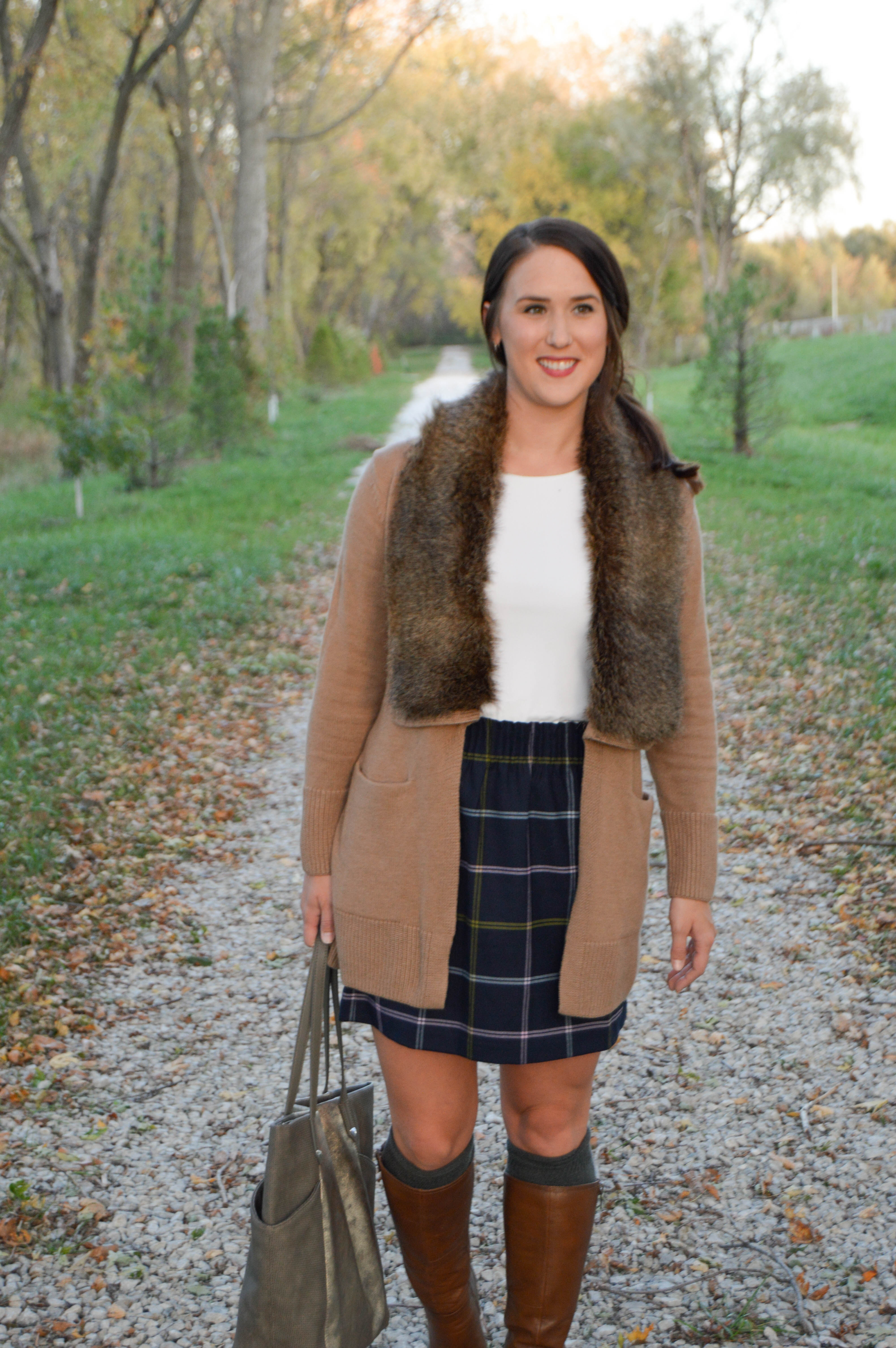 j crew plaid skirt