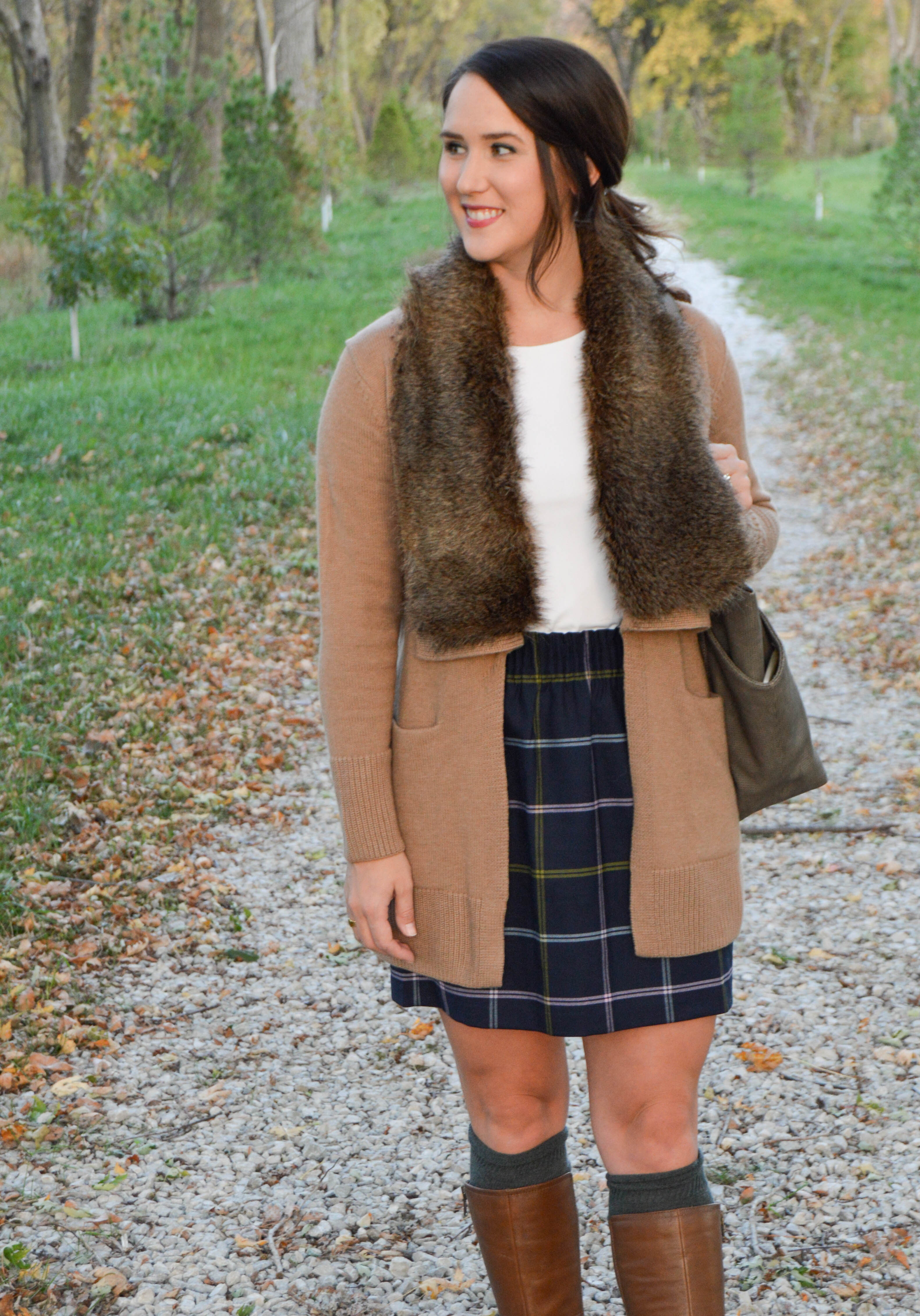 J Crew Plaid Skirt The Perfect Fall Outfit Womens Fall Fashion 1990