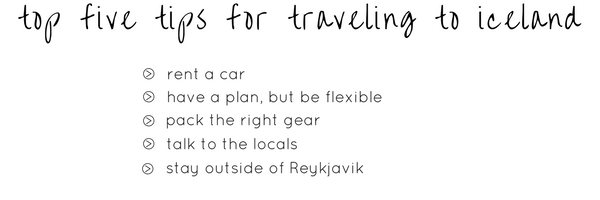 top five iceland travel tips