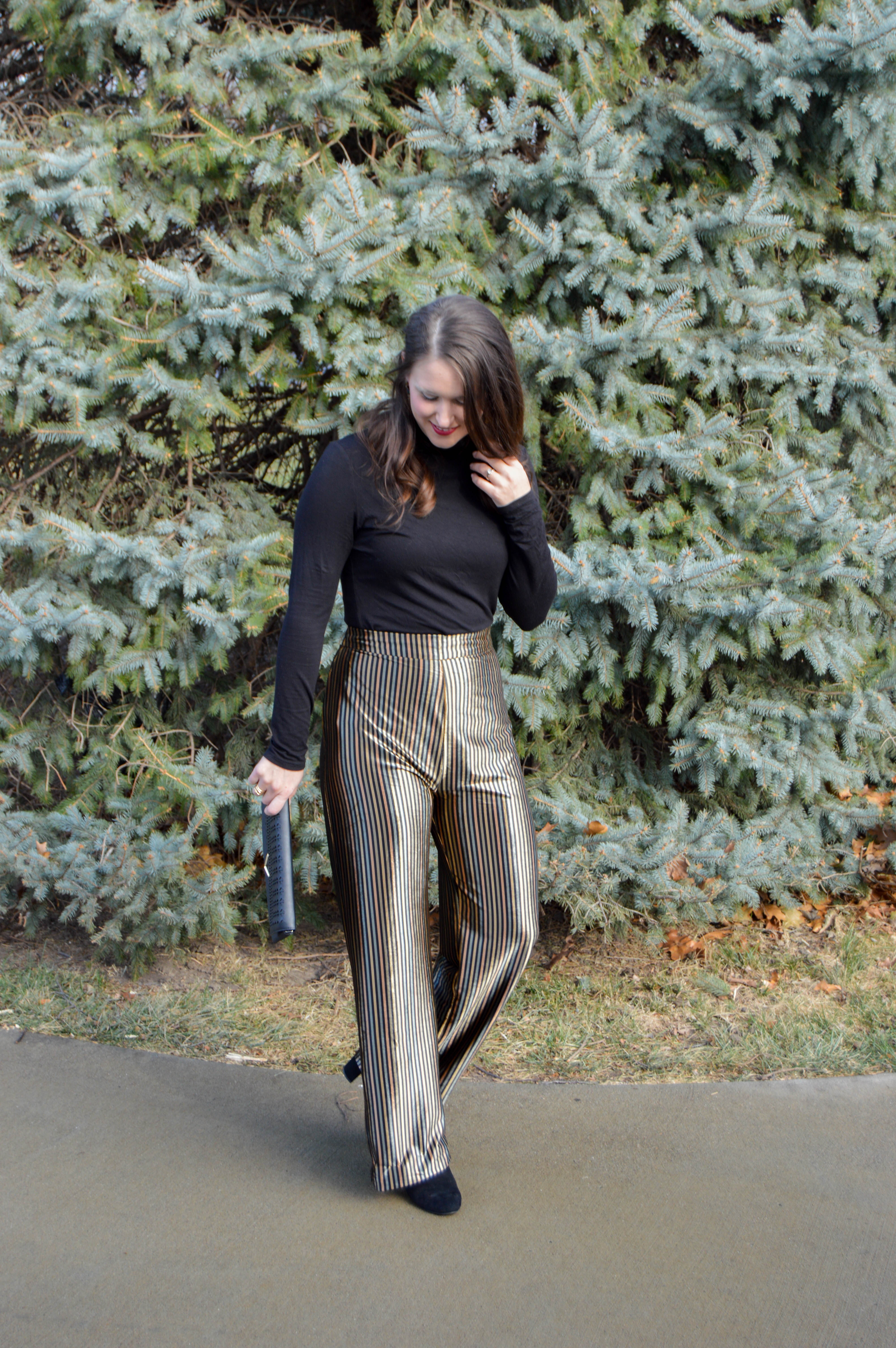 new years eve outfit - velvet pants zara - pajama pant trend