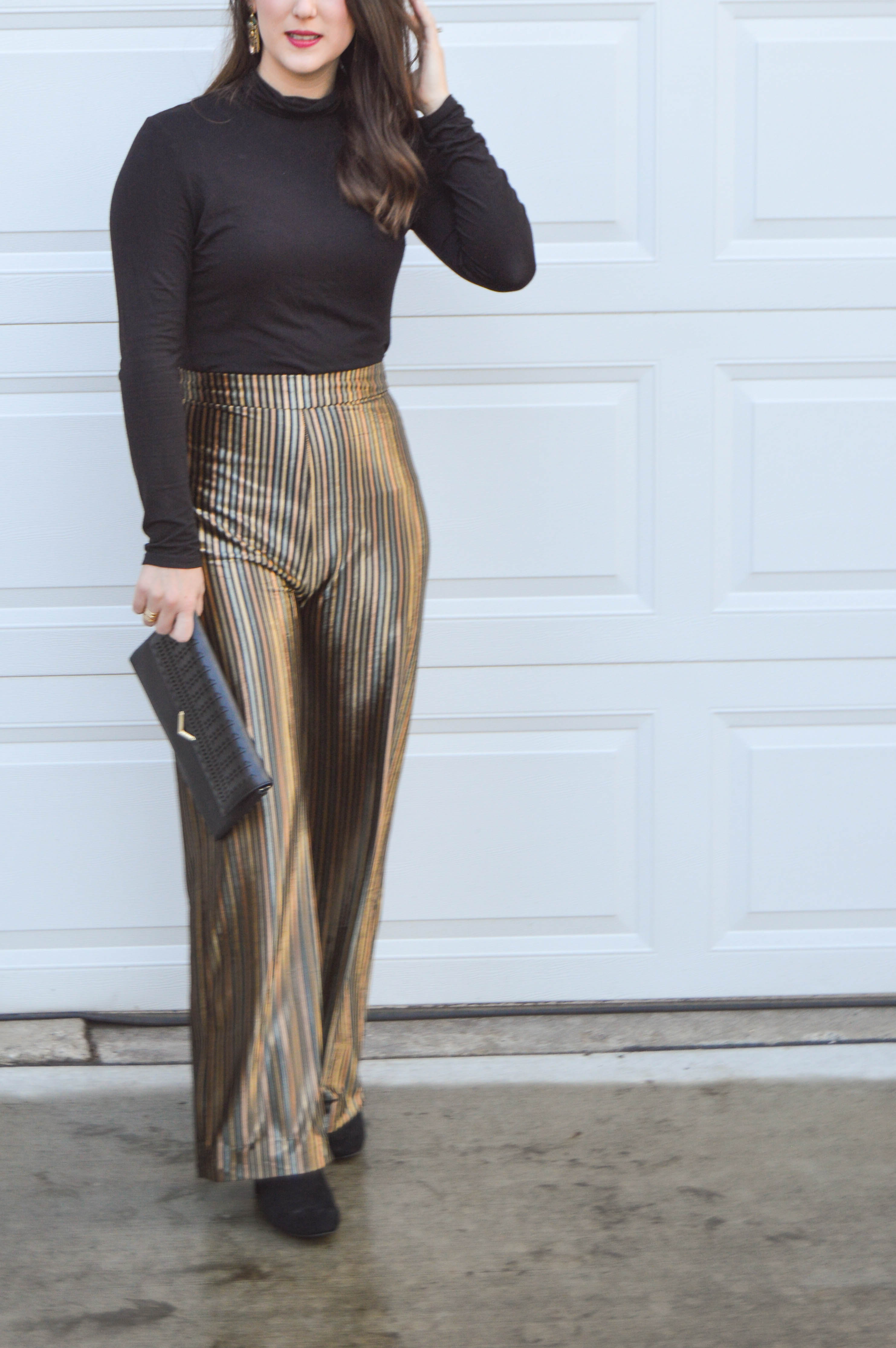 new years eve outfit - velvet pants zara - pajama pant trend