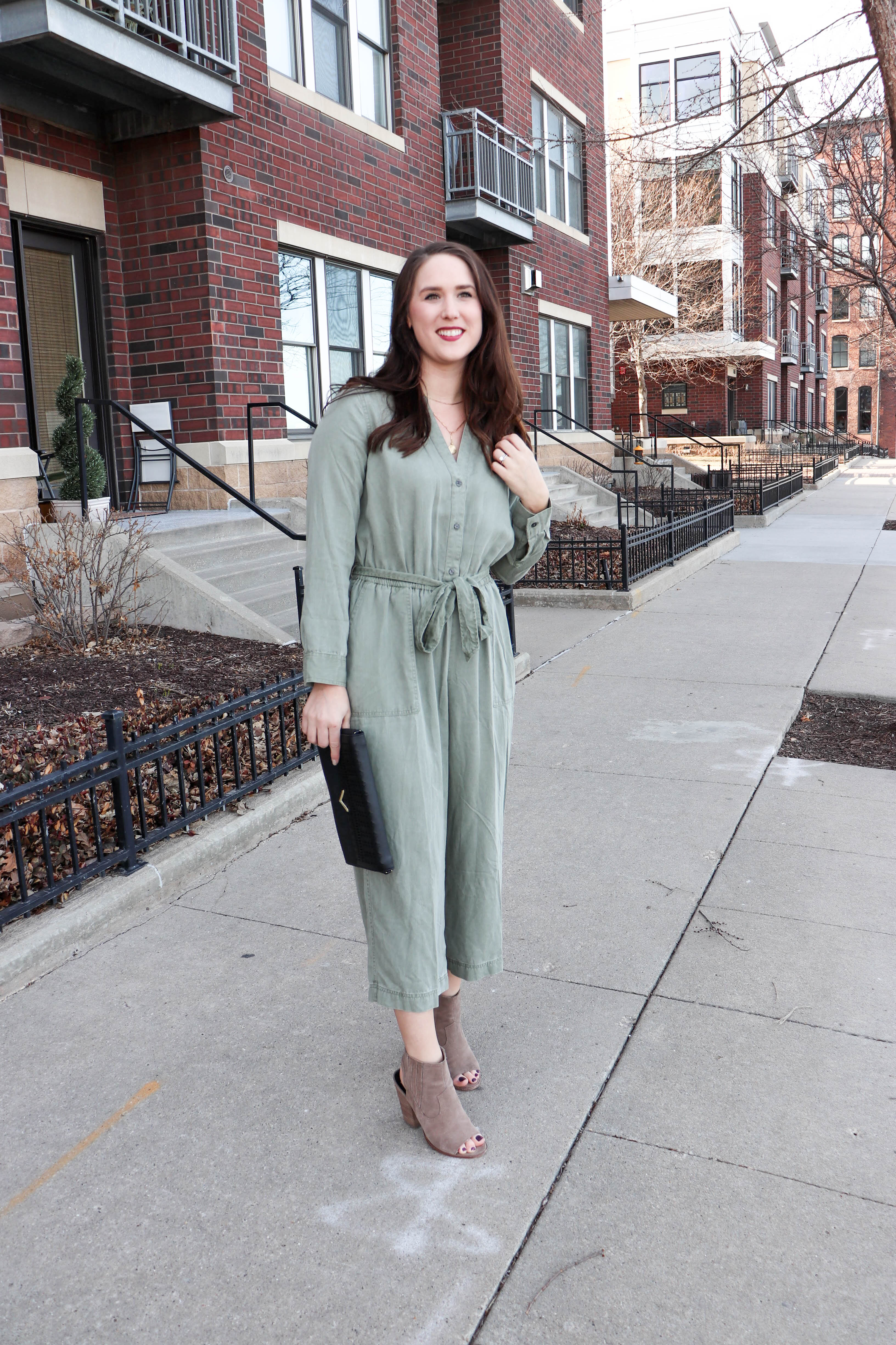 green utility jumpsuit - old navy