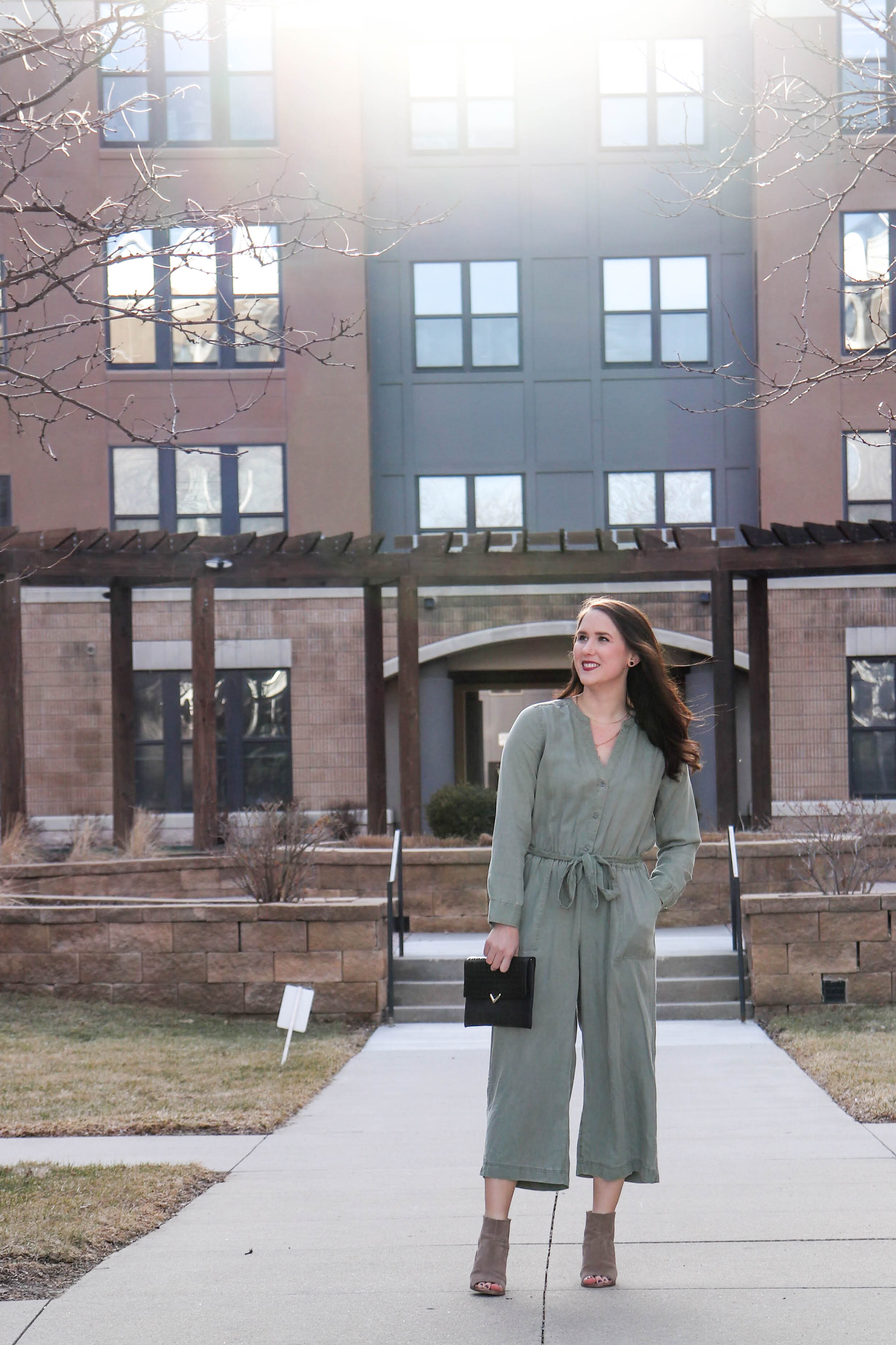 green utility jumpsuit - old navy