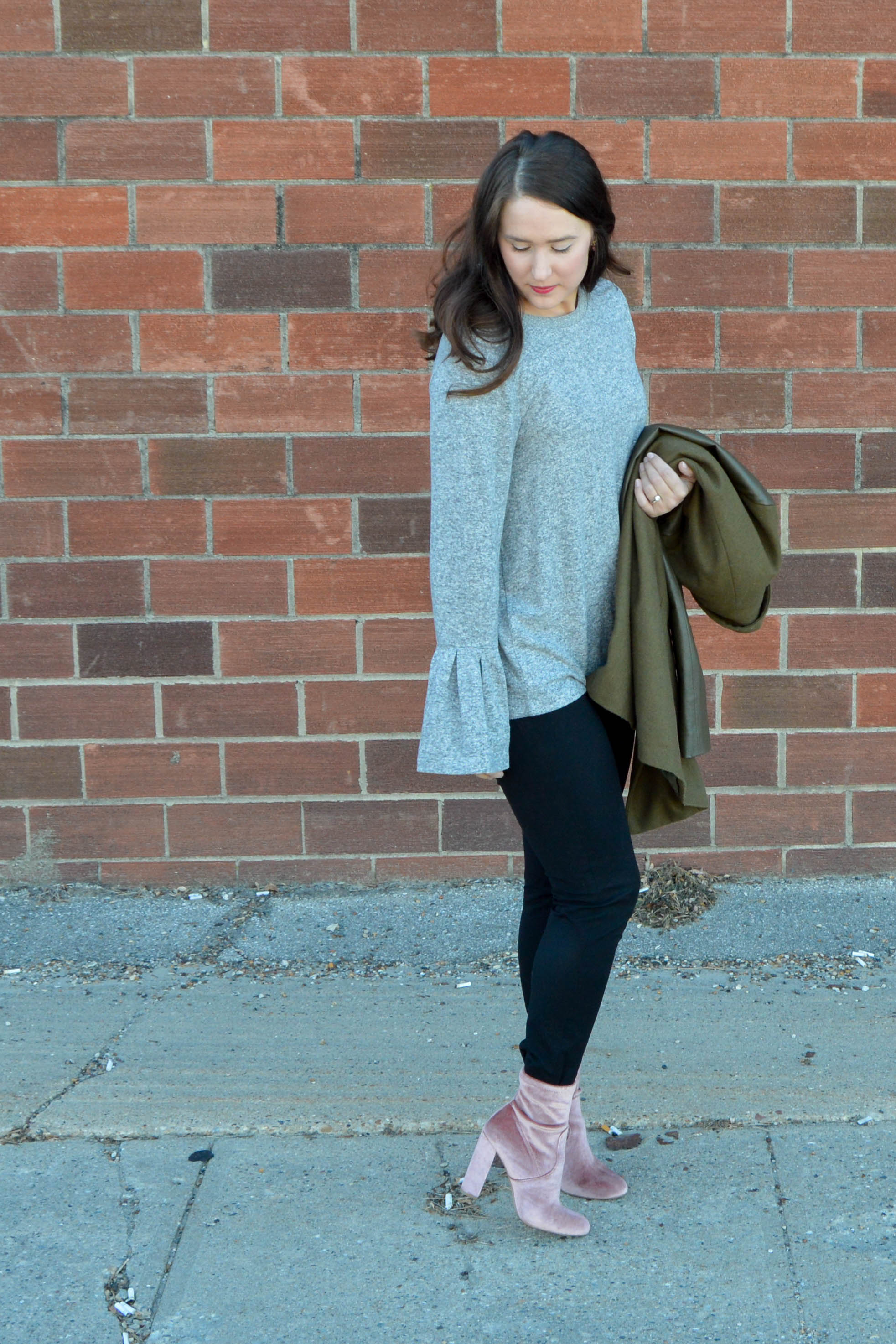 bell sleeve sweater | the not-so-boring basic sweater